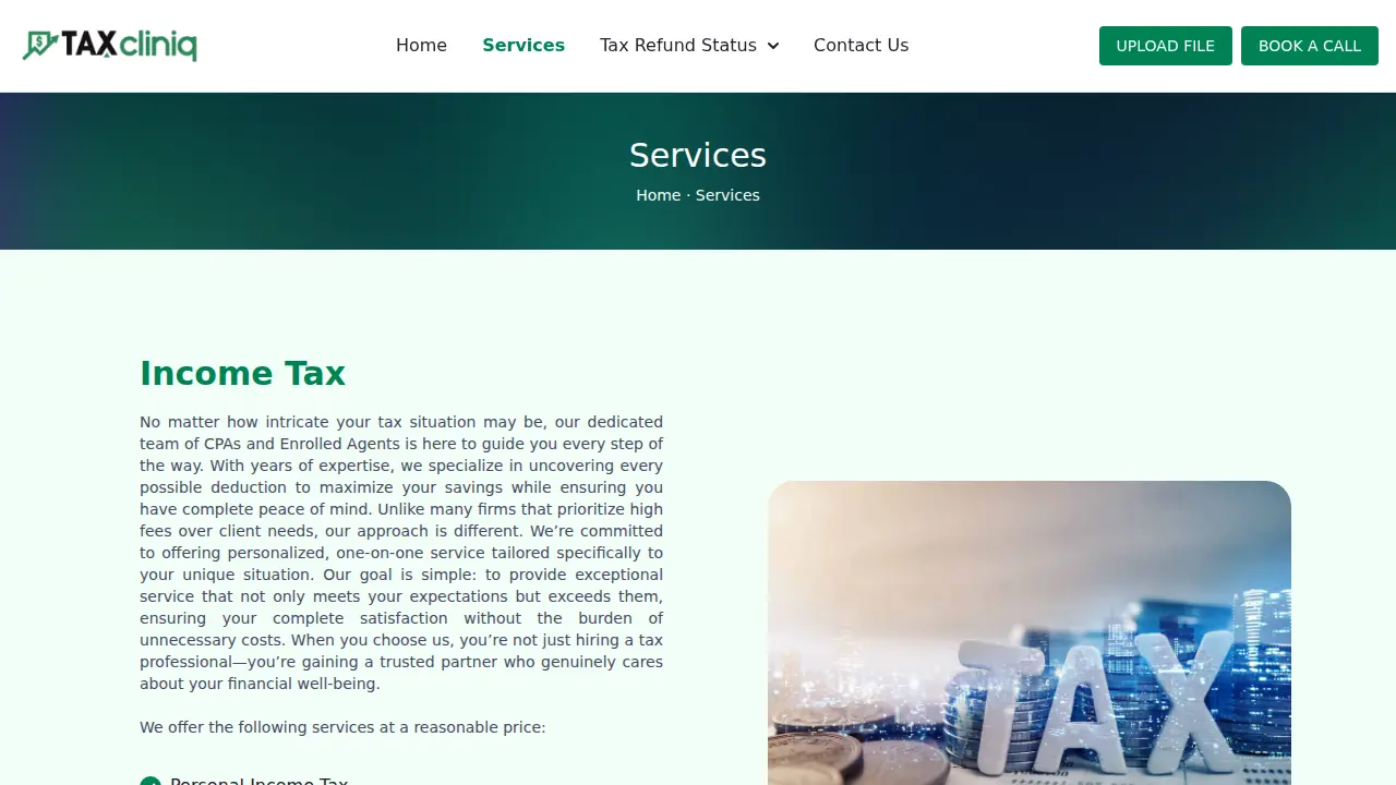 Tax Cliniq page