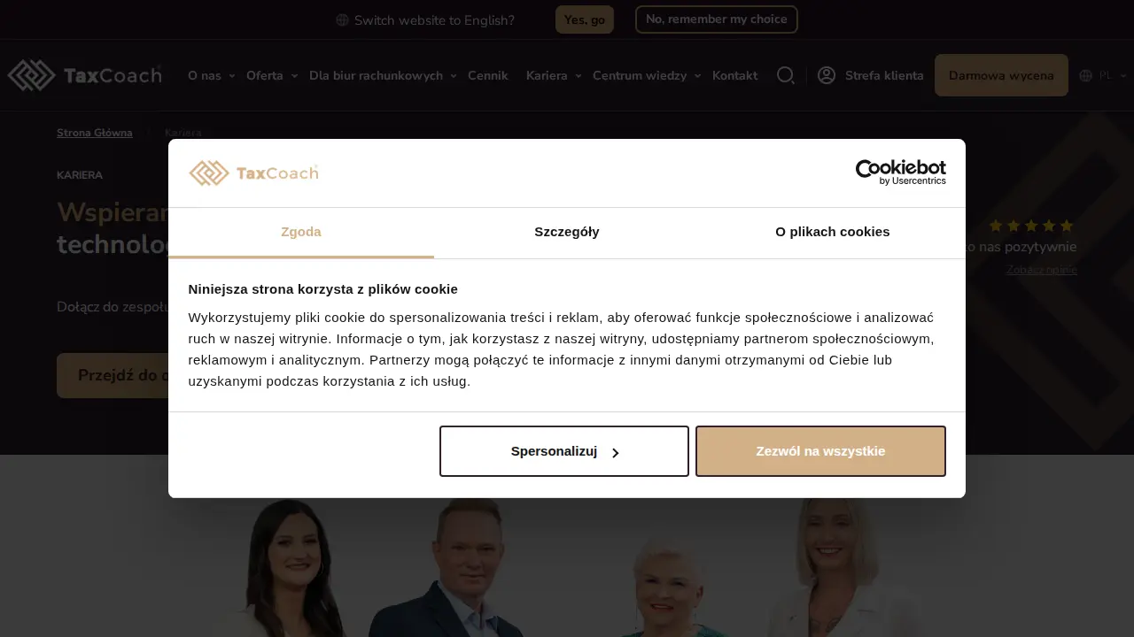 TaxCoach Sp. z o.o. Biuro rachunkowe - KSIĘGOWOŚĆ | KADRY | PODATKI | ZARZĄDZANIE FINANSAMI | KONSULTING FINANSOWY page