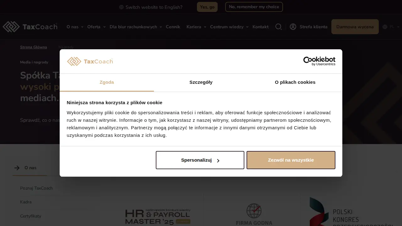 TaxCoach Sp. z o.o. Biuro rachunkowe - KSIĘGOWOŚĆ | KADRY | PODATKI | ZARZĄDZANIE FINANSAMI | KONSULTING FINANSOWY page