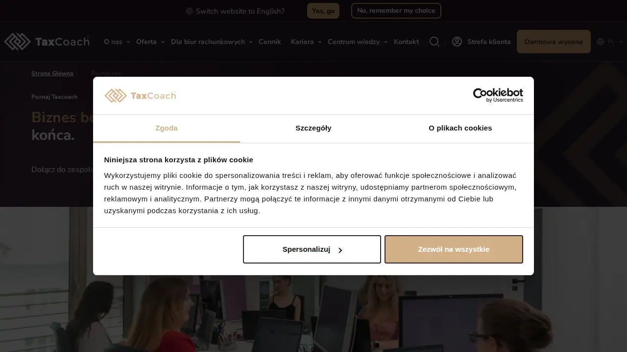 TaxCoach Sp. z o.o. Biuro rachunkowe - KSIĘGOWOŚĆ | KADRY | PODATKI | ZARZĄDZANIE FINANSAMI | KONSULTING FINANSOWY page