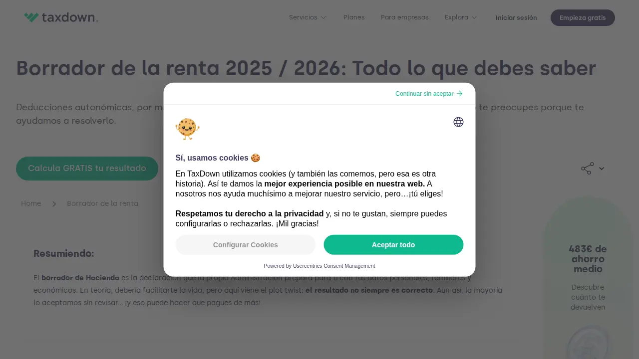 TaxDown page