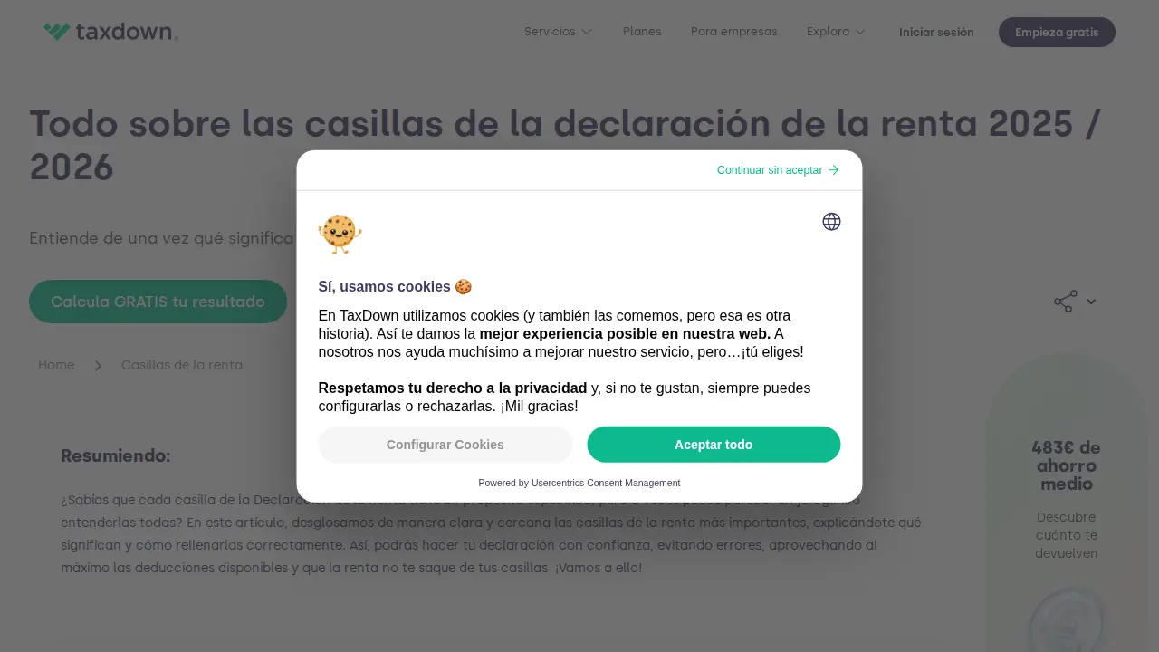 TaxDown page