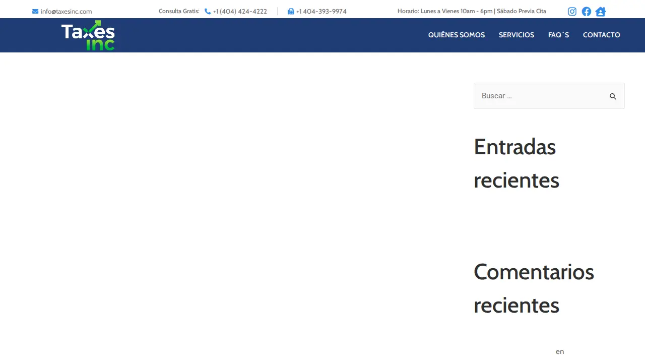 Taxes Inc page