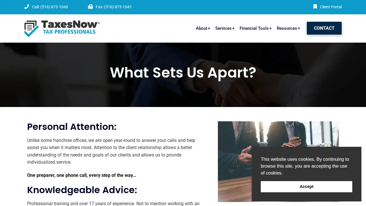 TaxesNow page