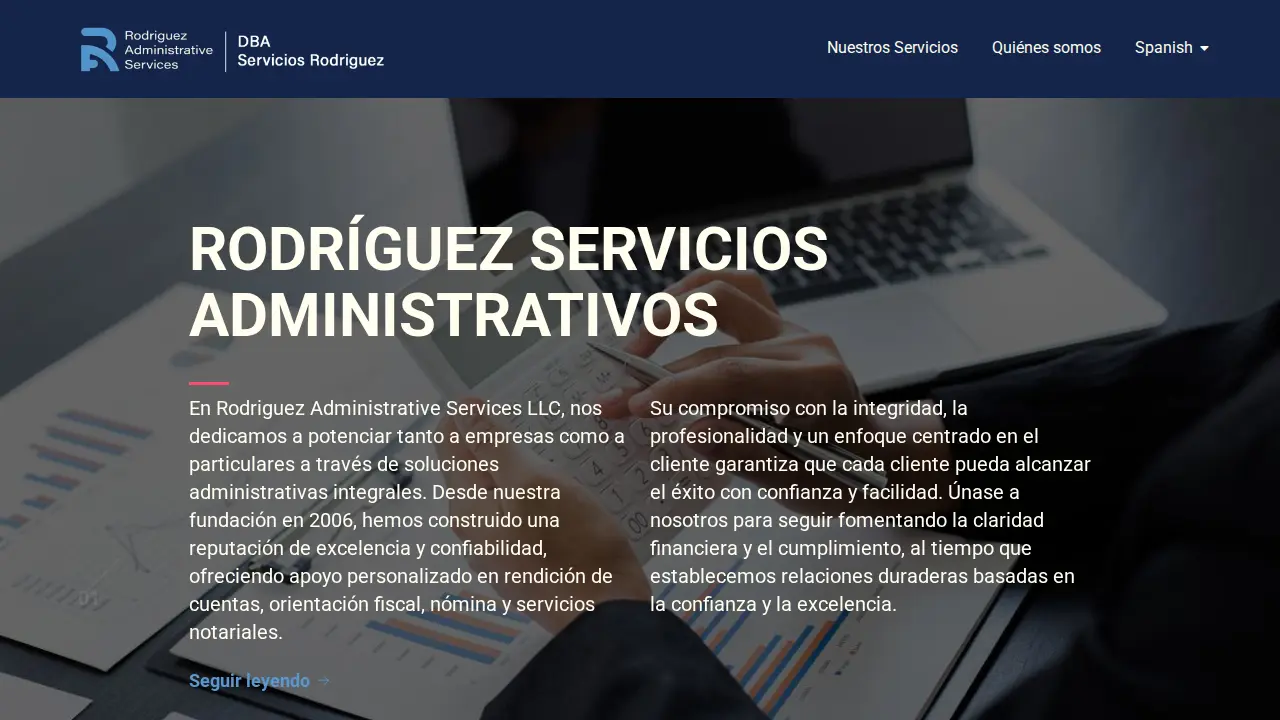 Rodriguez Administrative Services page