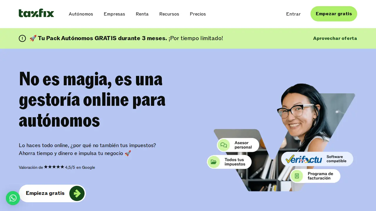 Taxfix España page