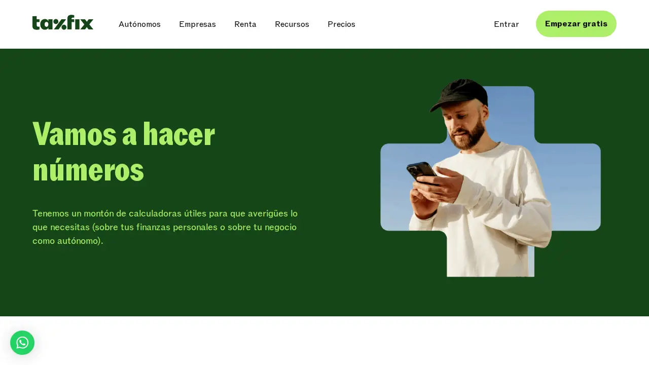 Taxfix España page