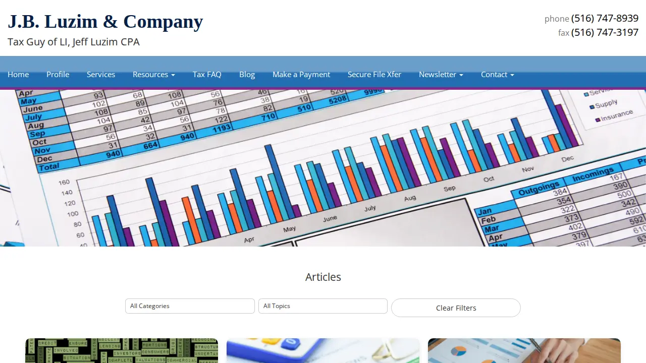 J.B. Luzim & Company - Tax and Accounting page