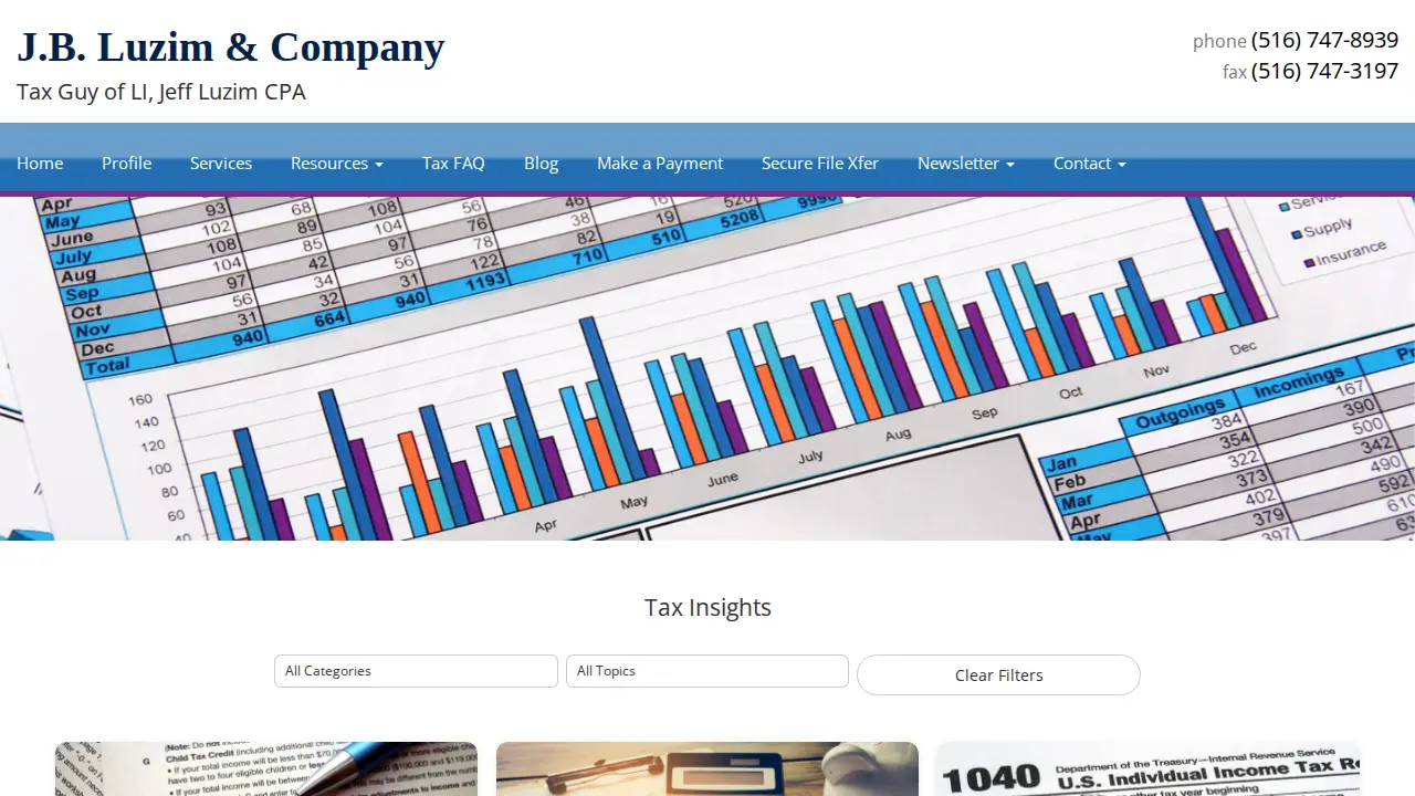 J.B. Luzim & Company - Tax and Accounting page