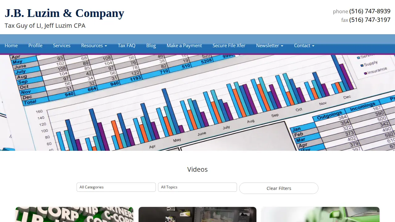 J.B. Luzim & Company - Tax and Accounting page