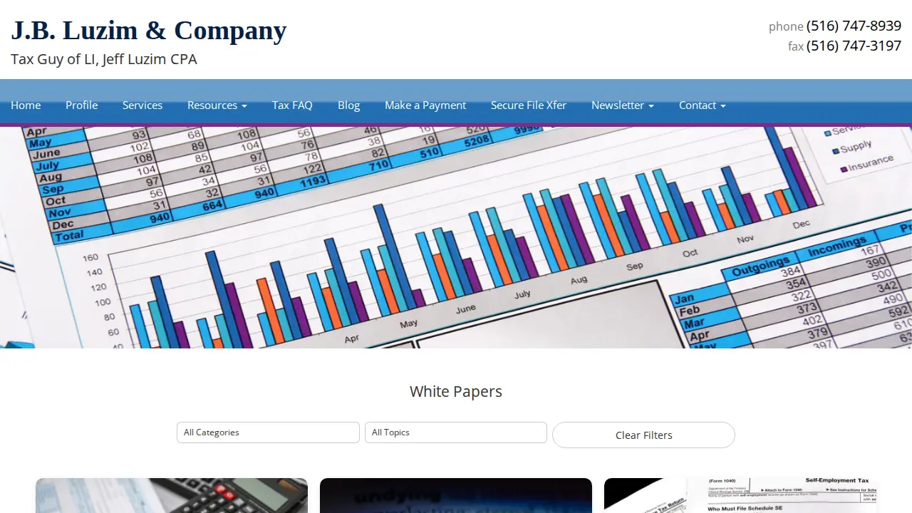 J.B. Luzim & Company - Tax and Accounting page