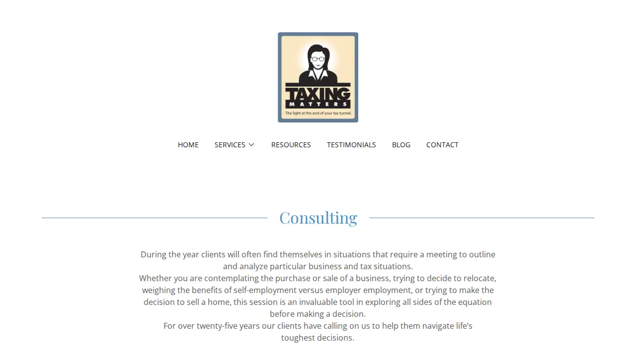 Taxing Matters page