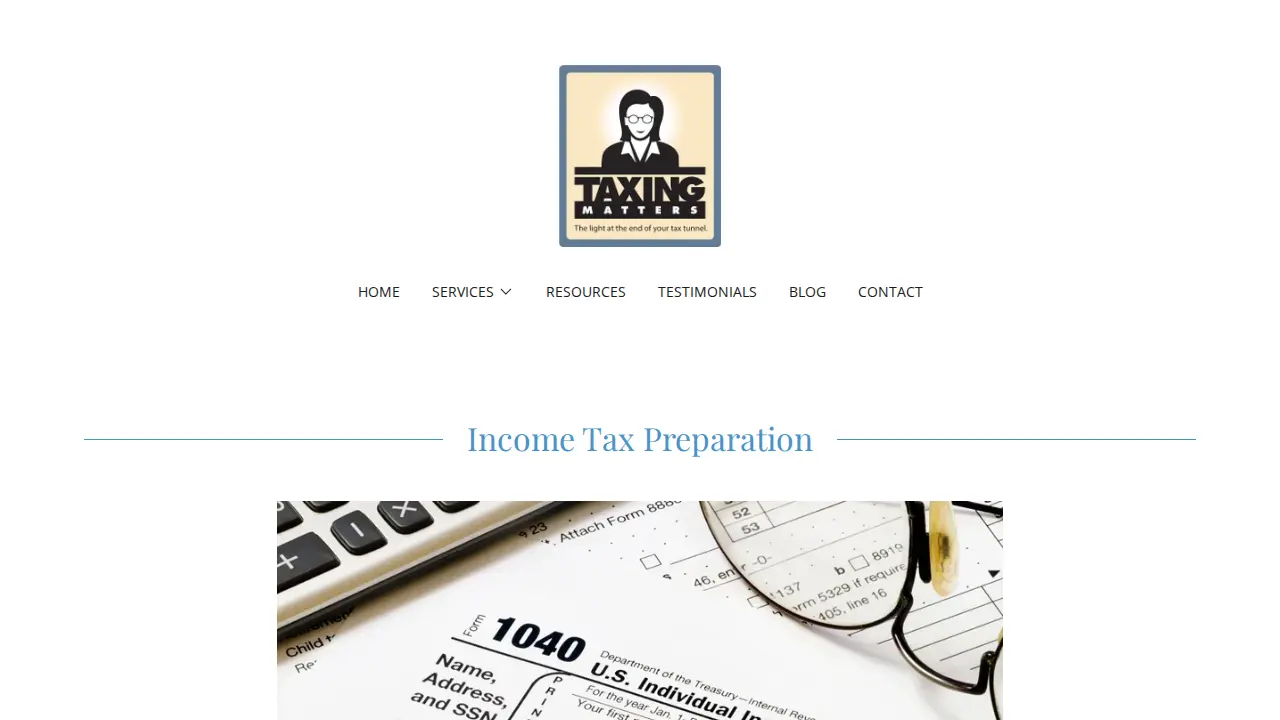 Taxing Matters page