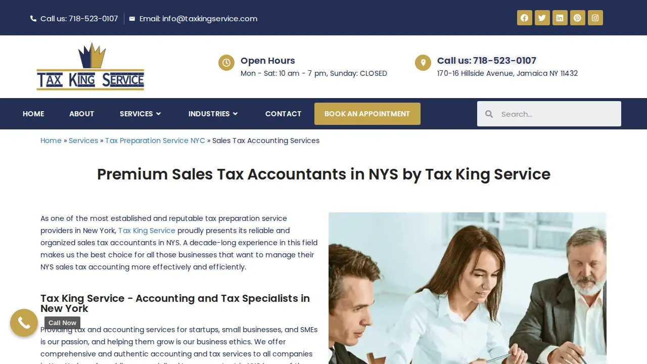 Tax King Service page