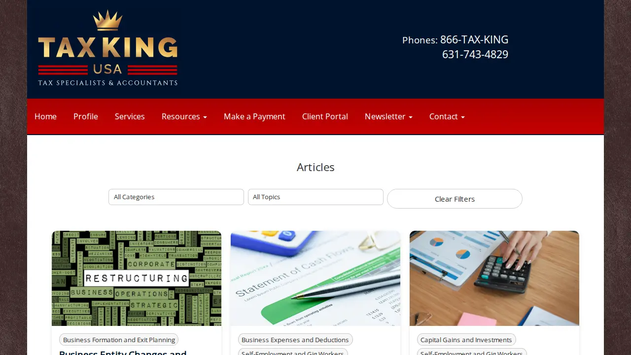 Tax King USA Inc. page