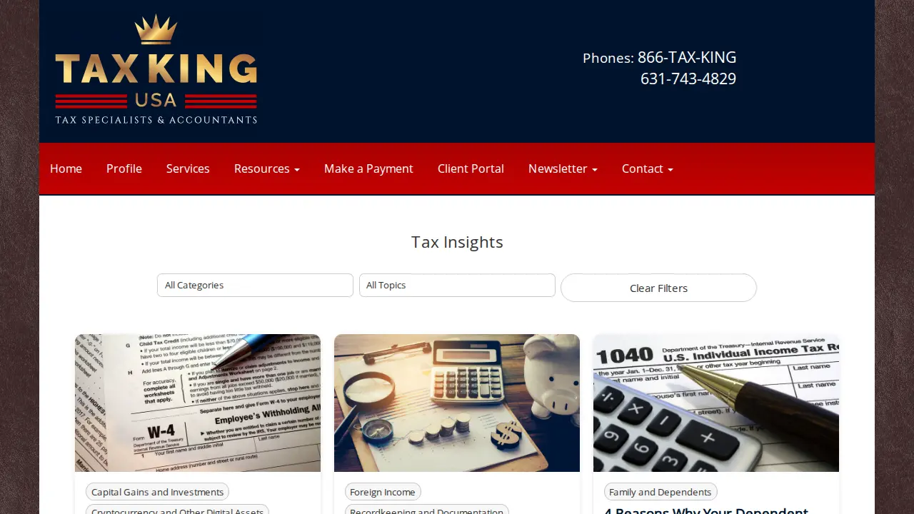 Tax King USA Inc. page