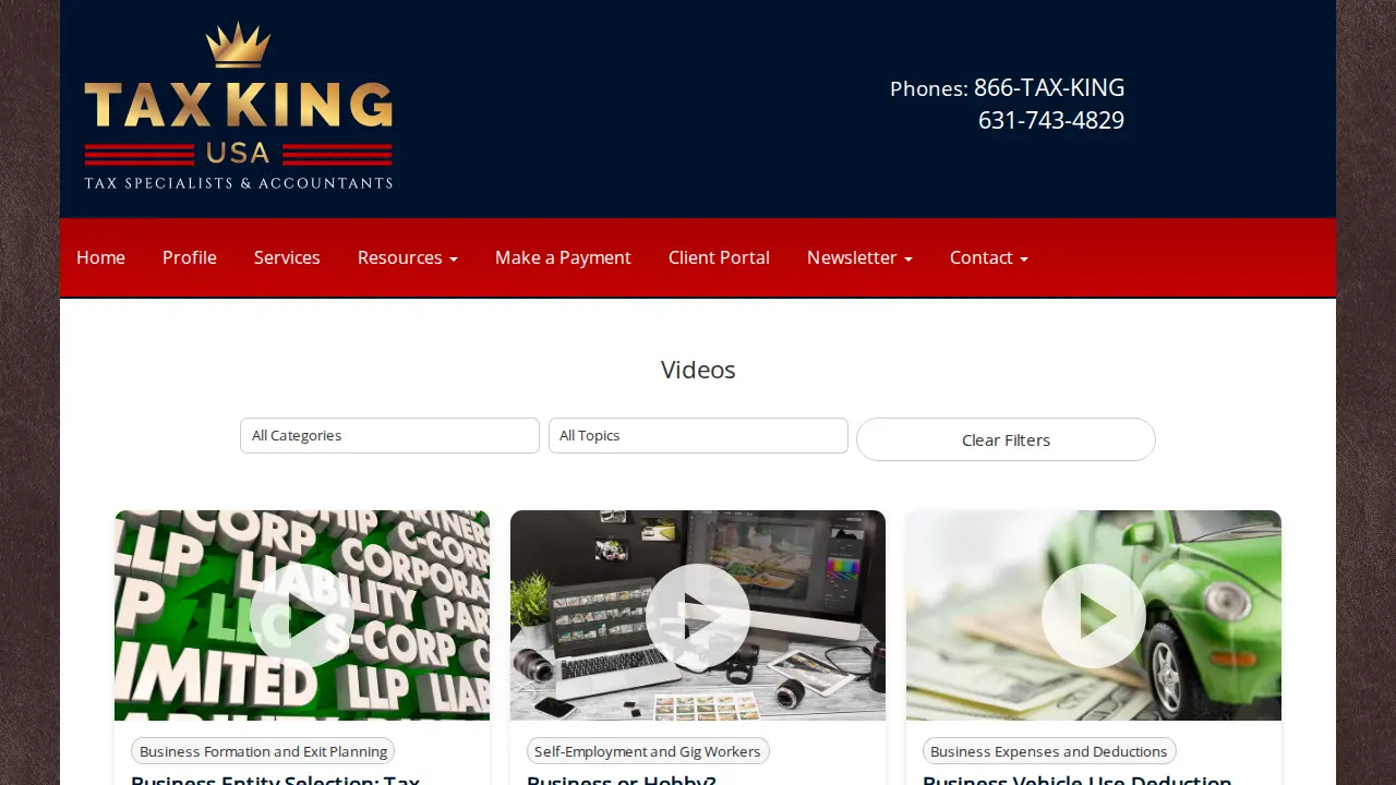 Tax King USA Inc. page