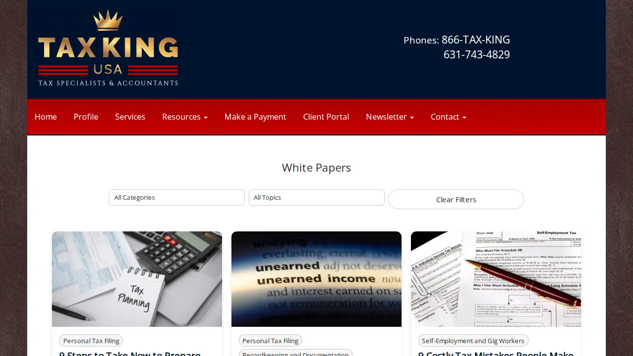 Tax King USA Inc. page