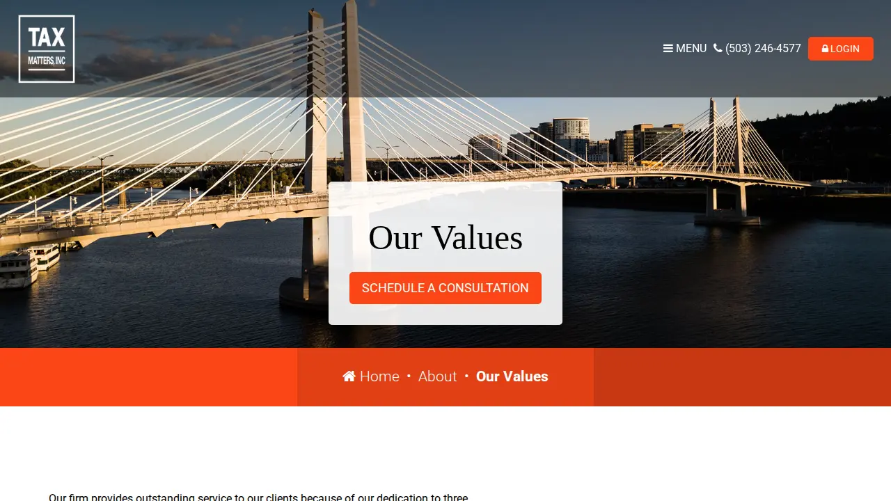 Tax Matters, Inc. page