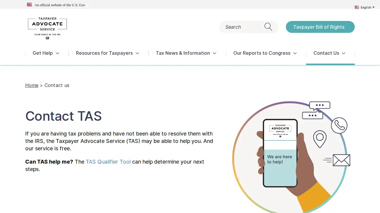 Taxpayer Advocate Service Office page