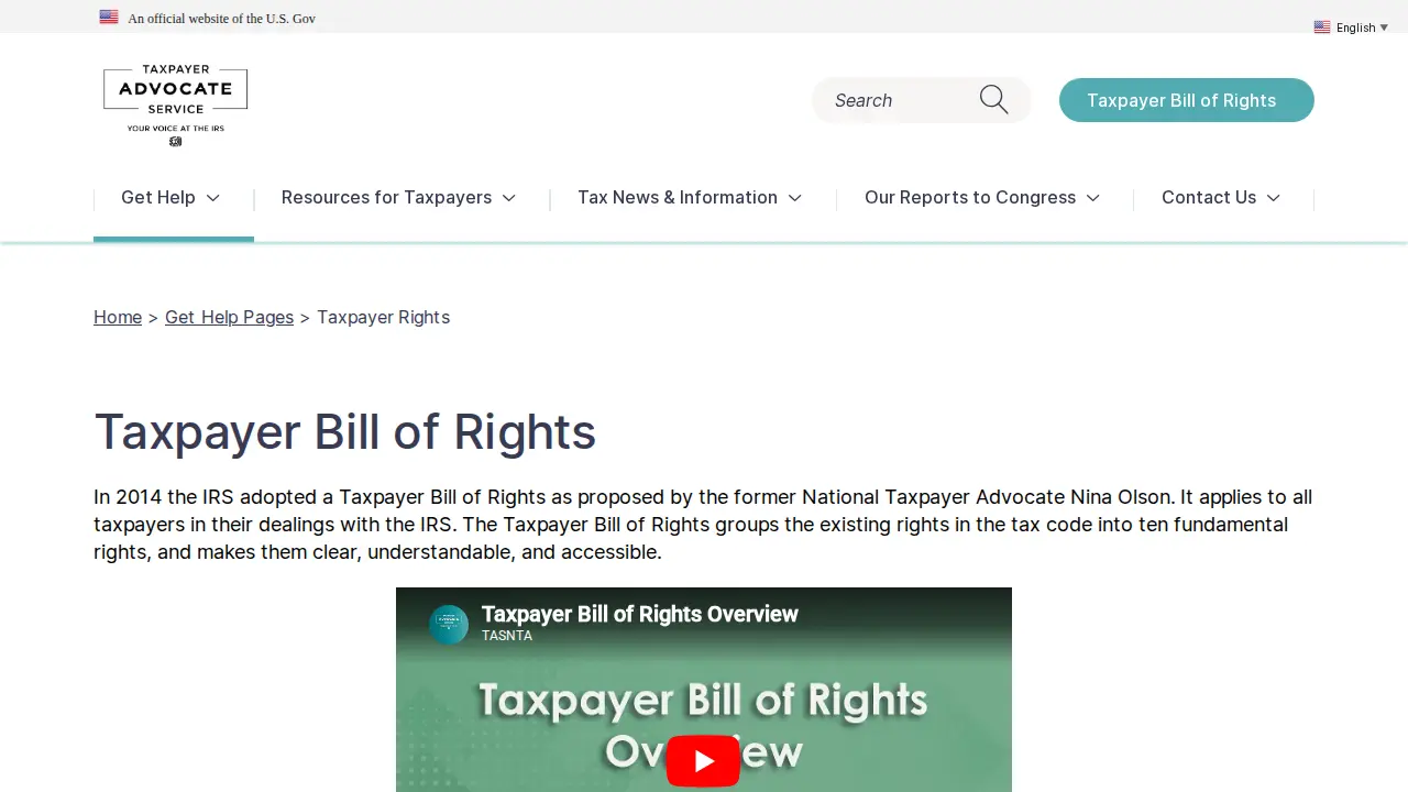 Taxpayer Advocate Service Office page