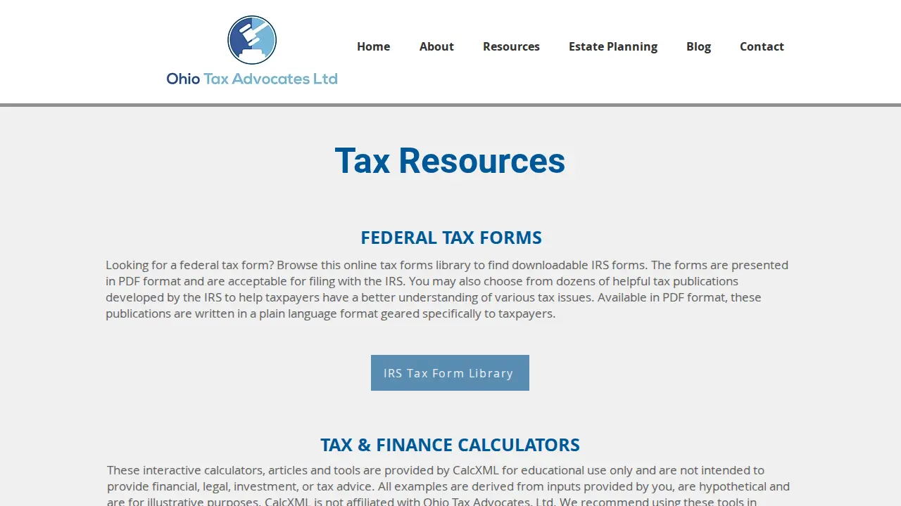 Ohio Tax Advocates page