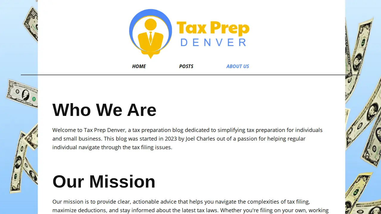 Tax Preparation Denver page