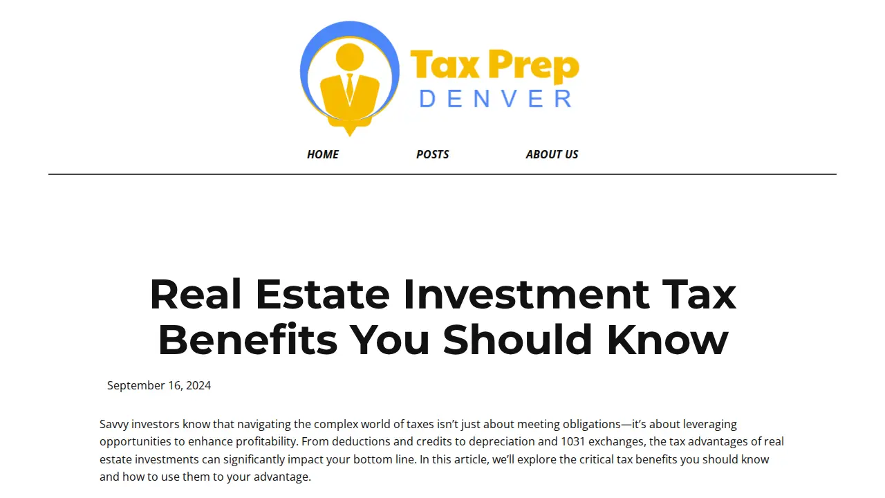 Tax Preparation Denver page