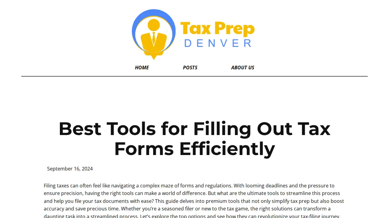 Tax Preparation Denver page