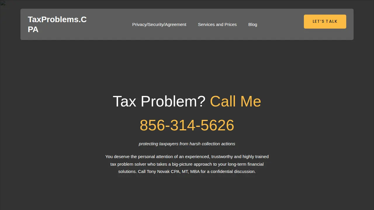TaxProblems.CPA website