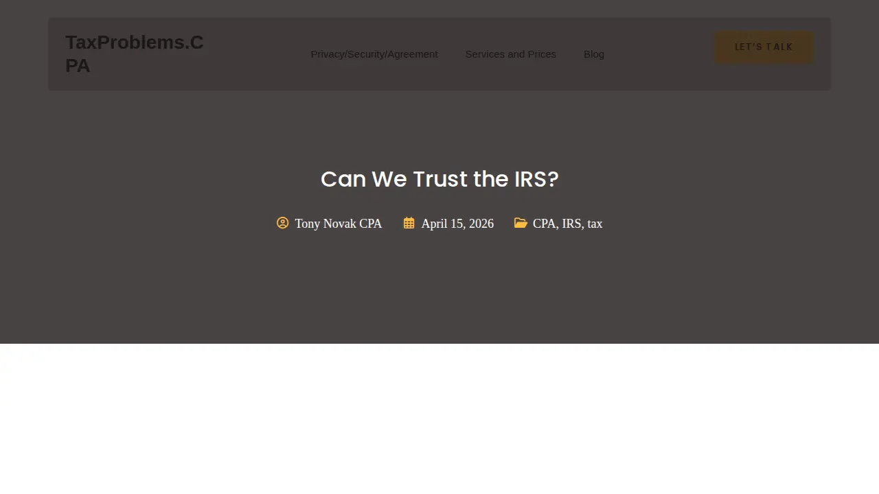 TaxProblems.CPA page
