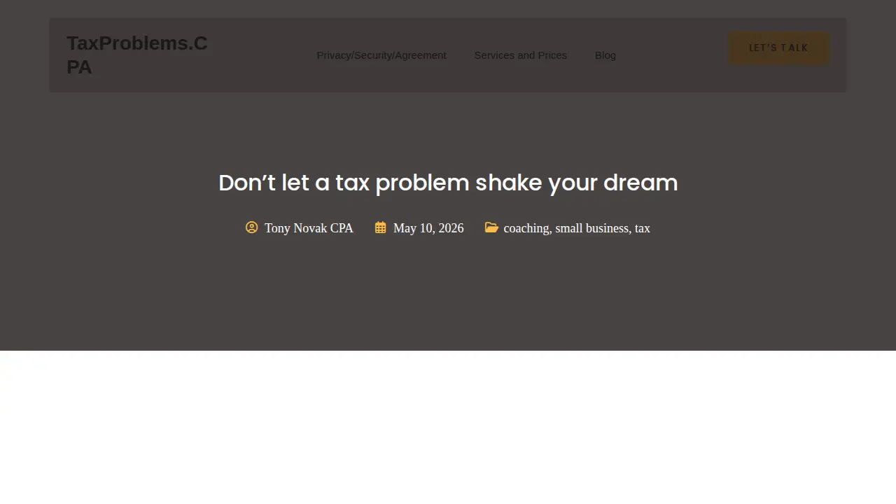 TaxProblems.CPA page