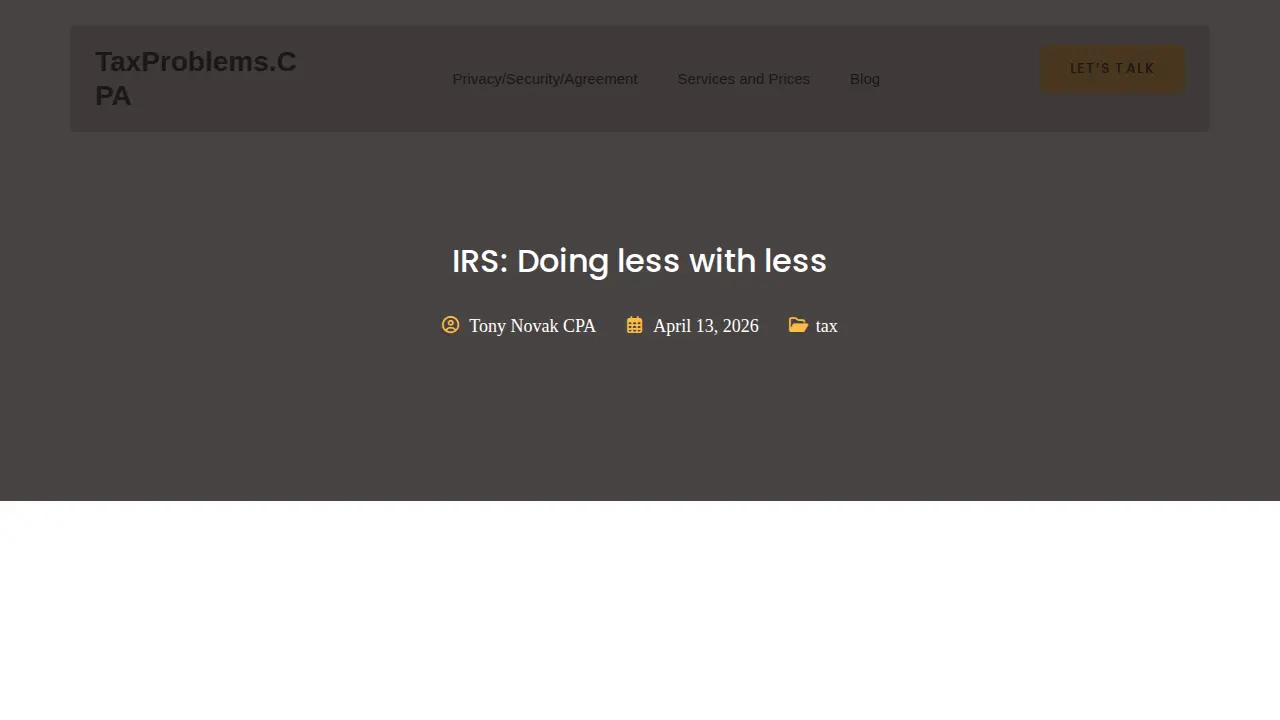 TaxProblems.CPA page
