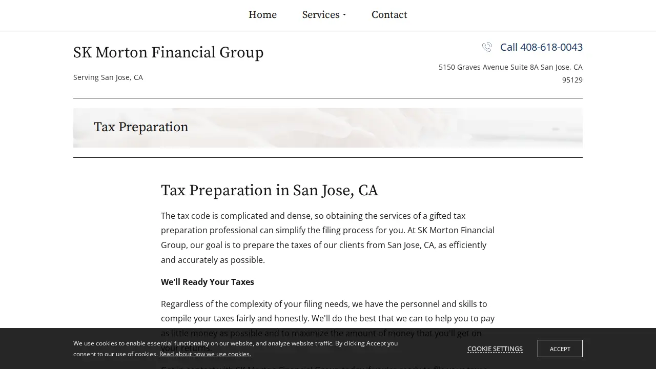 SK Morton Financial Group page