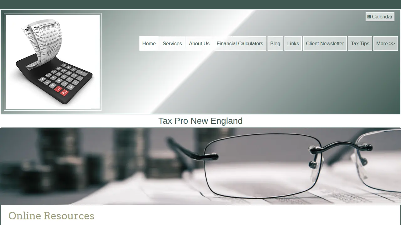 Tax Pro New England page