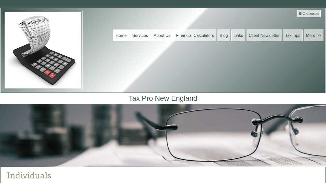 Tax Pro New England page