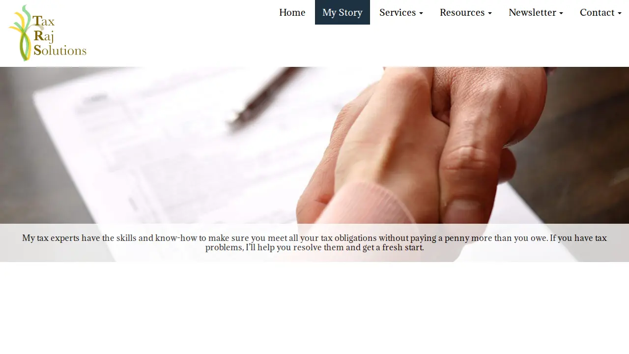 Tax Raj Solutions page