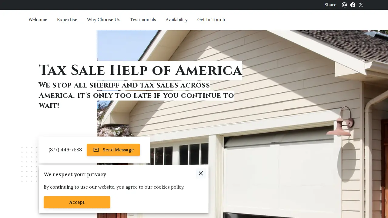 Tax Sale Help of America website