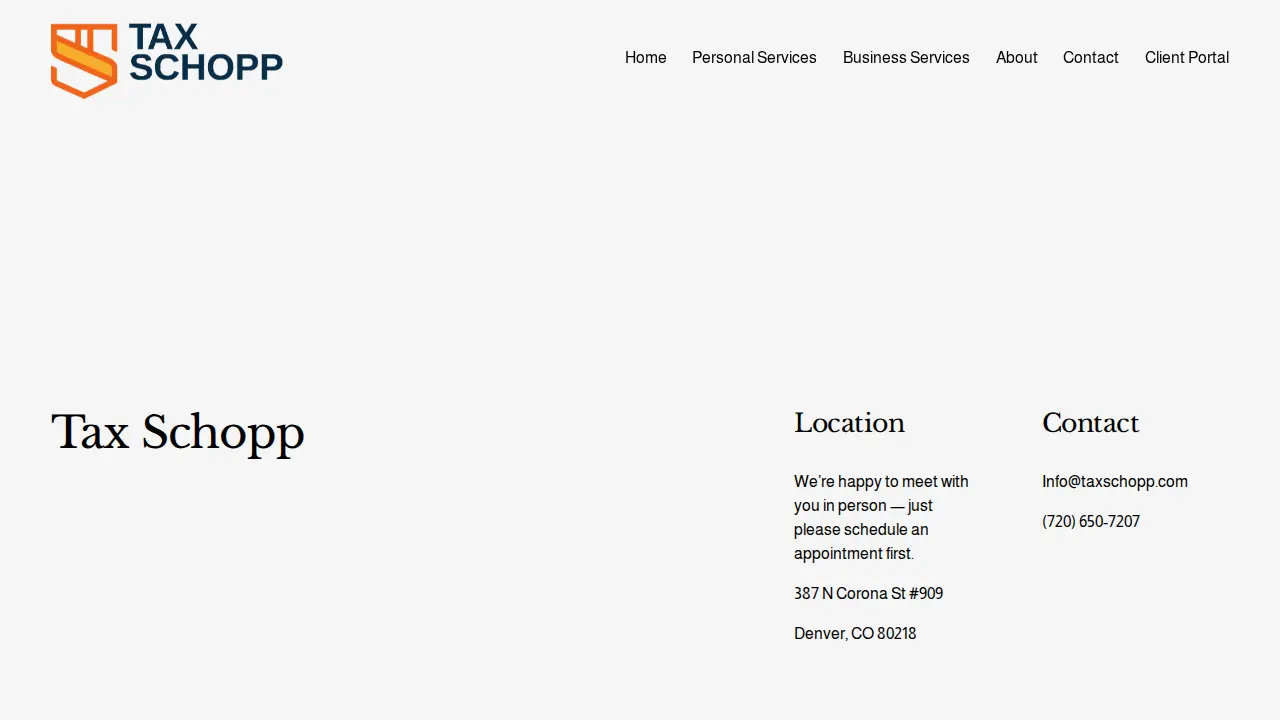 Tax Schopp page