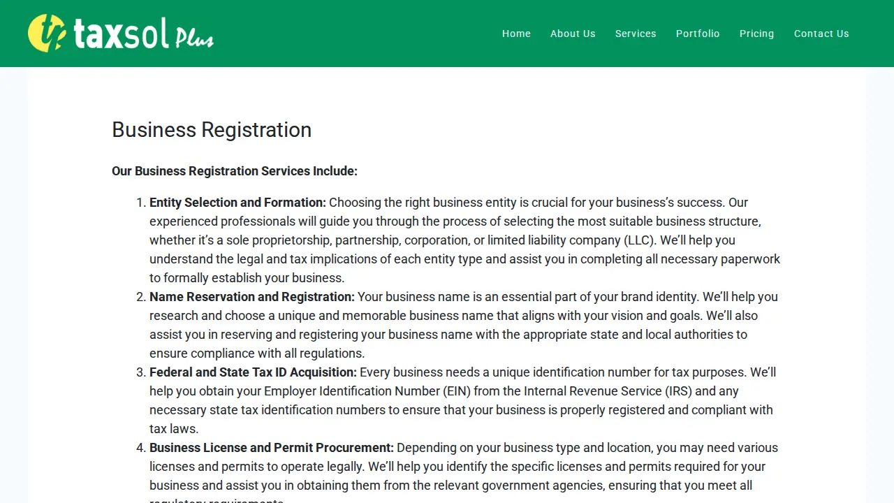 TAXSOL PLUS, LLC page