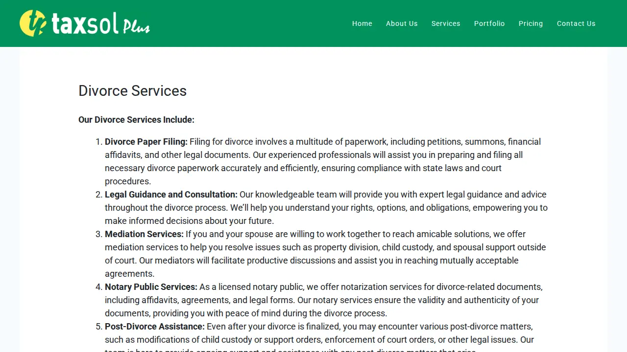 TAXSOL PLUS, LLC page