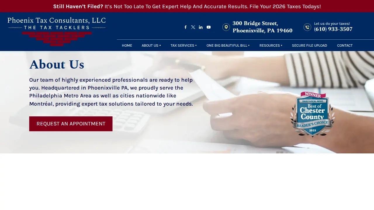 Phoenix Tax Consultants page