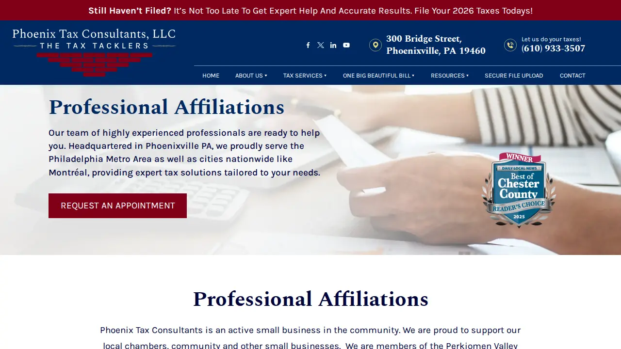 Phoenix Tax Consultants page