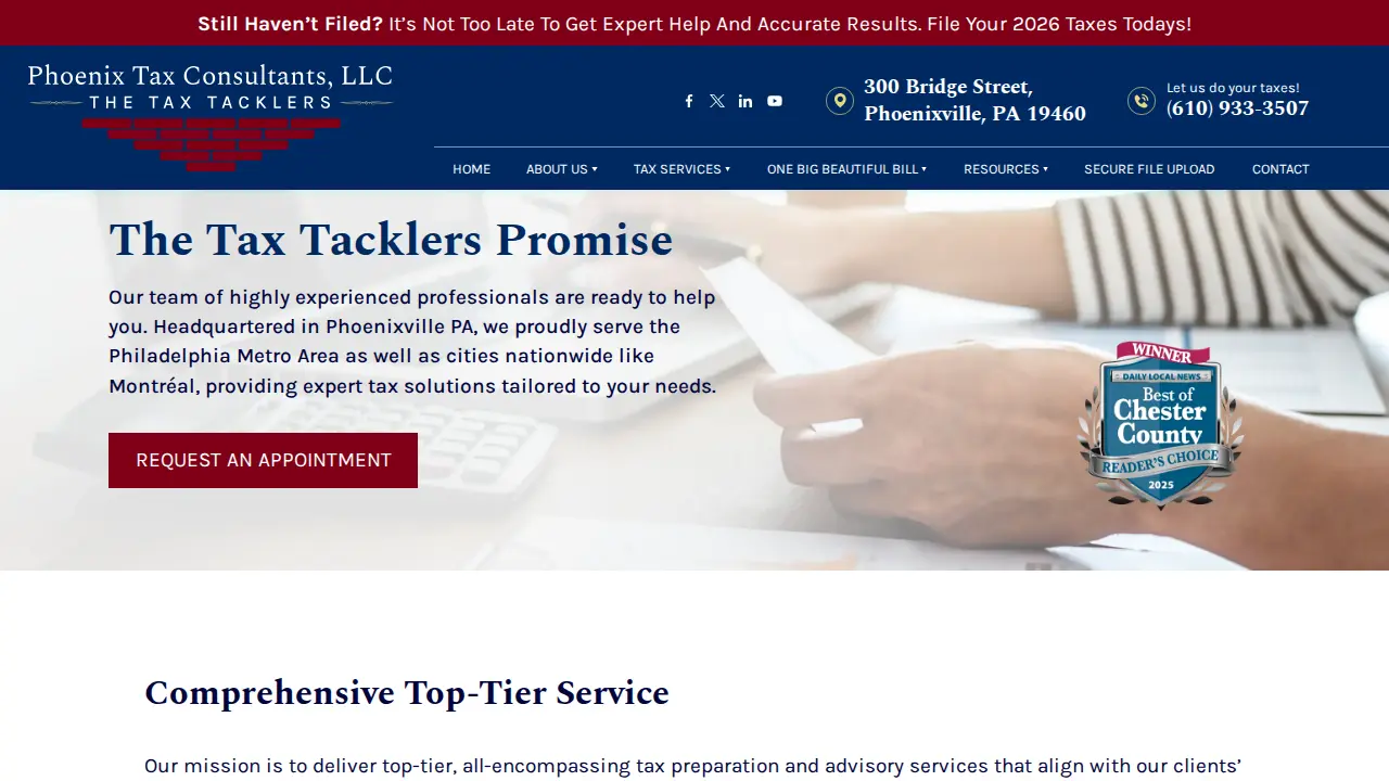 Phoenix Tax Consultants page