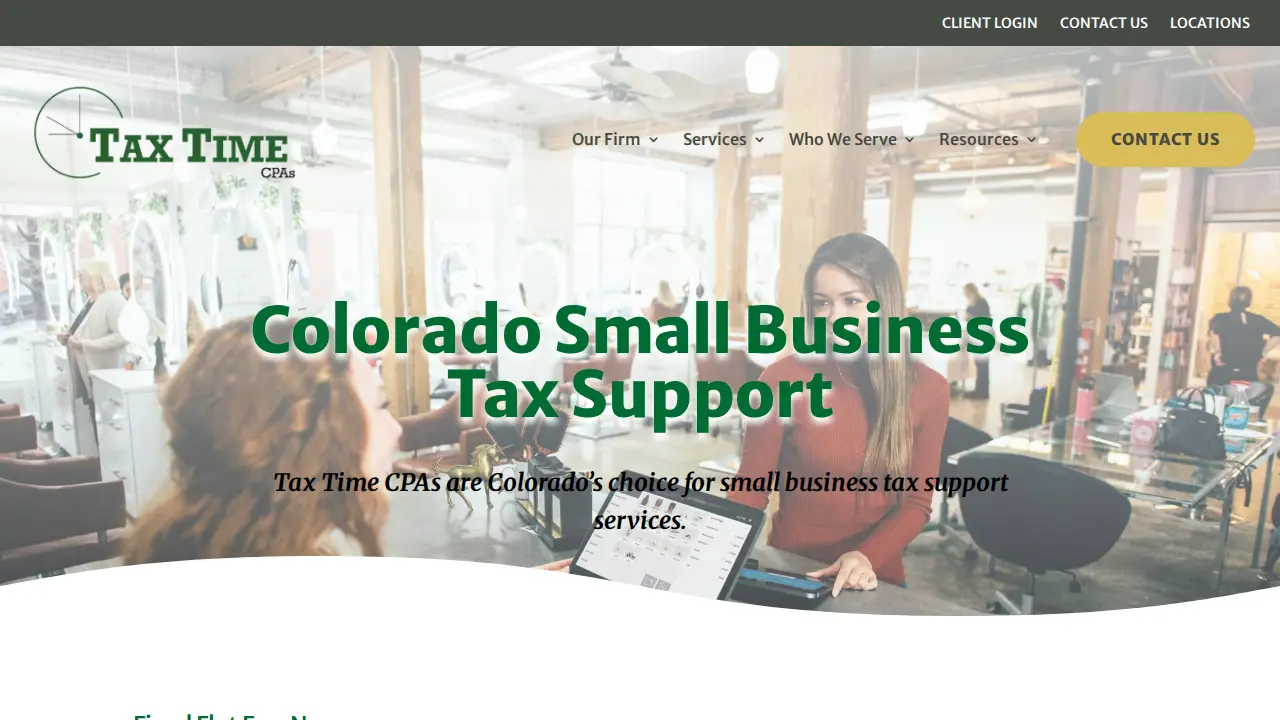 Tax Time CPAs page