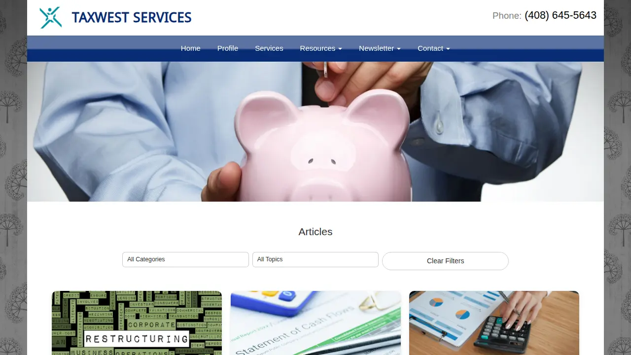 Taxwest services page