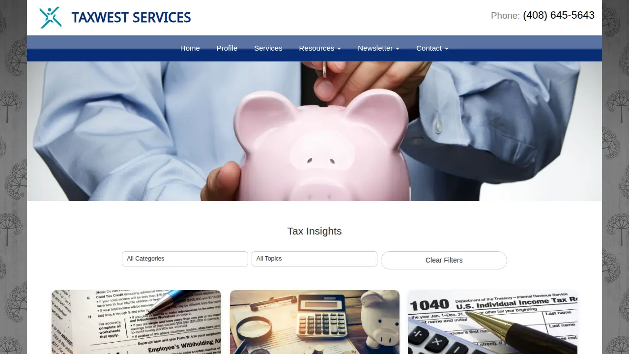 Taxwest services page