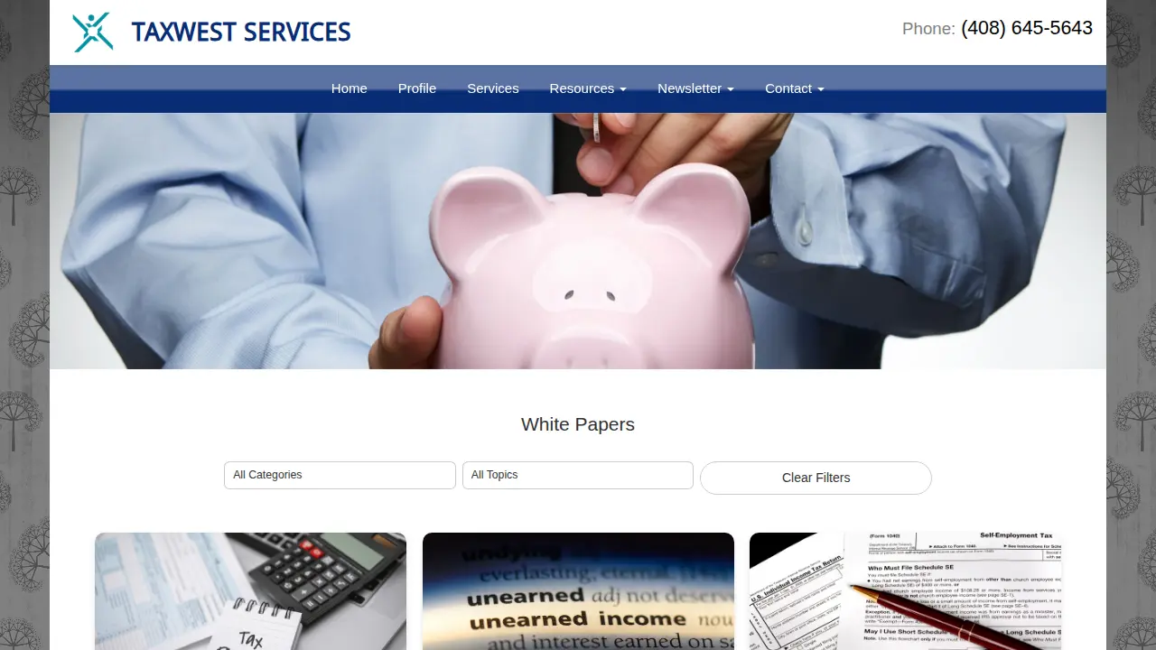 Taxwest services page