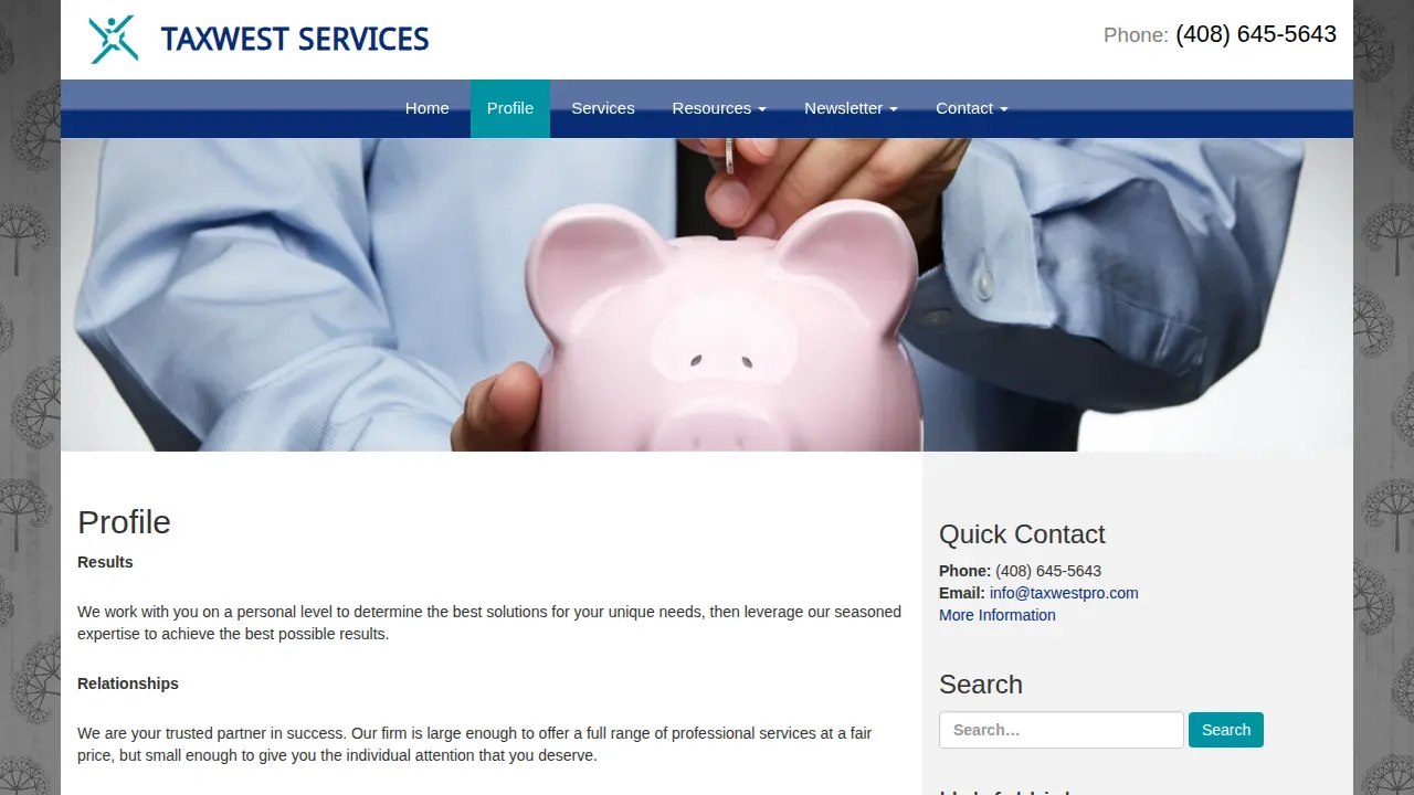 Taxwest services page