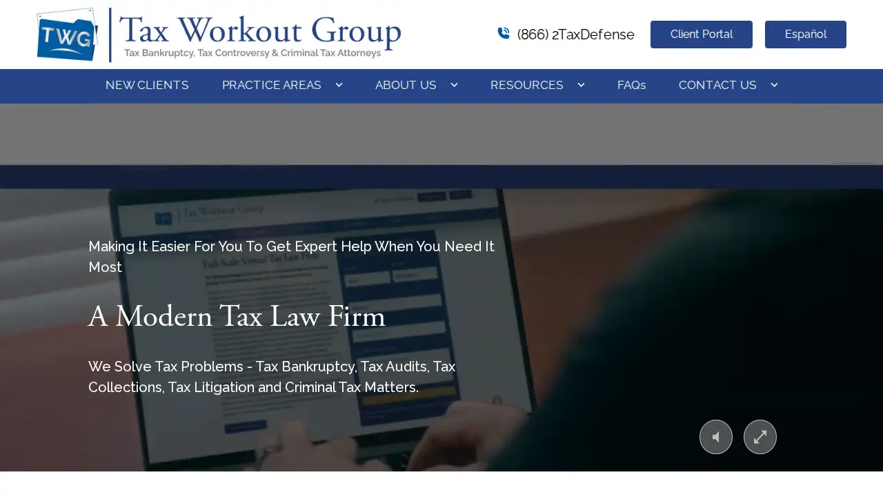 Tax Workout Group page